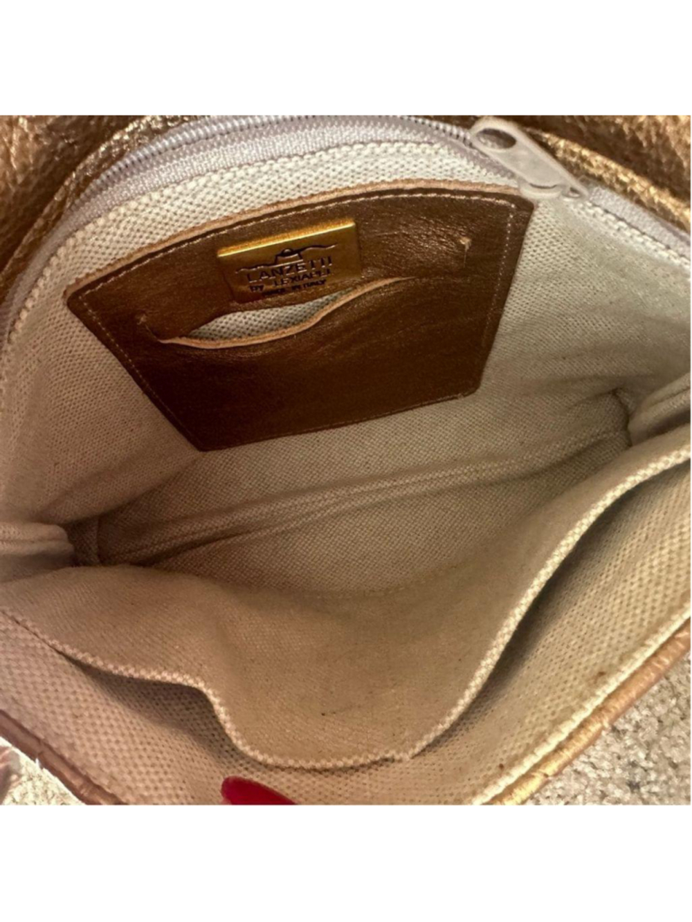Lanzetti Italy Gold Chain Crossbody Purse - Picture 5 of 13